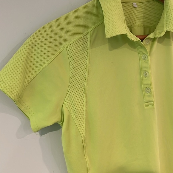 ADIDAS ADIZERO Golf Polo Short Sleeve Neon Yellow Green Women’s Small Mesh - Picture 3 of 8